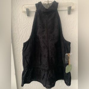Women’s black, halter style blouse